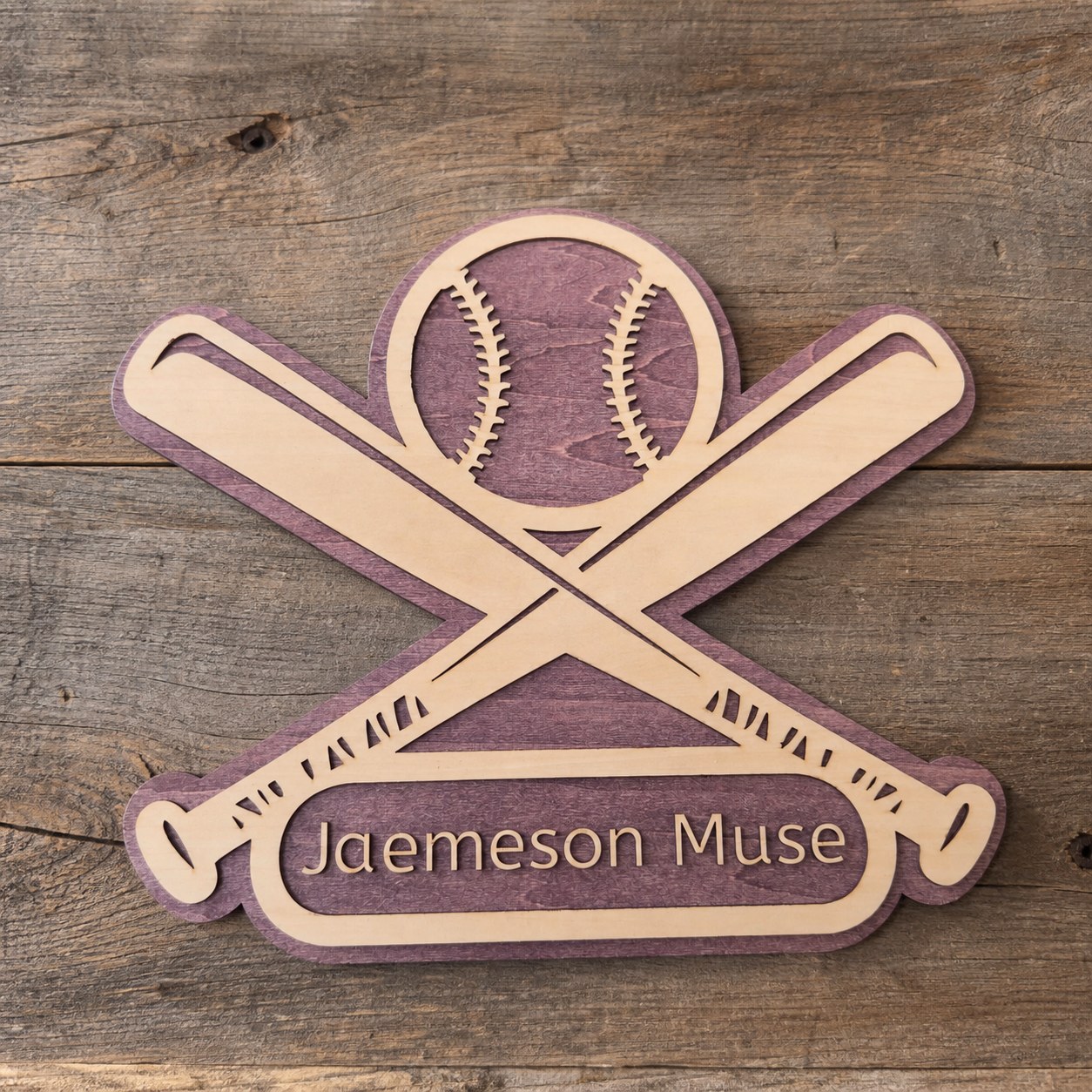Personalized baseball sign