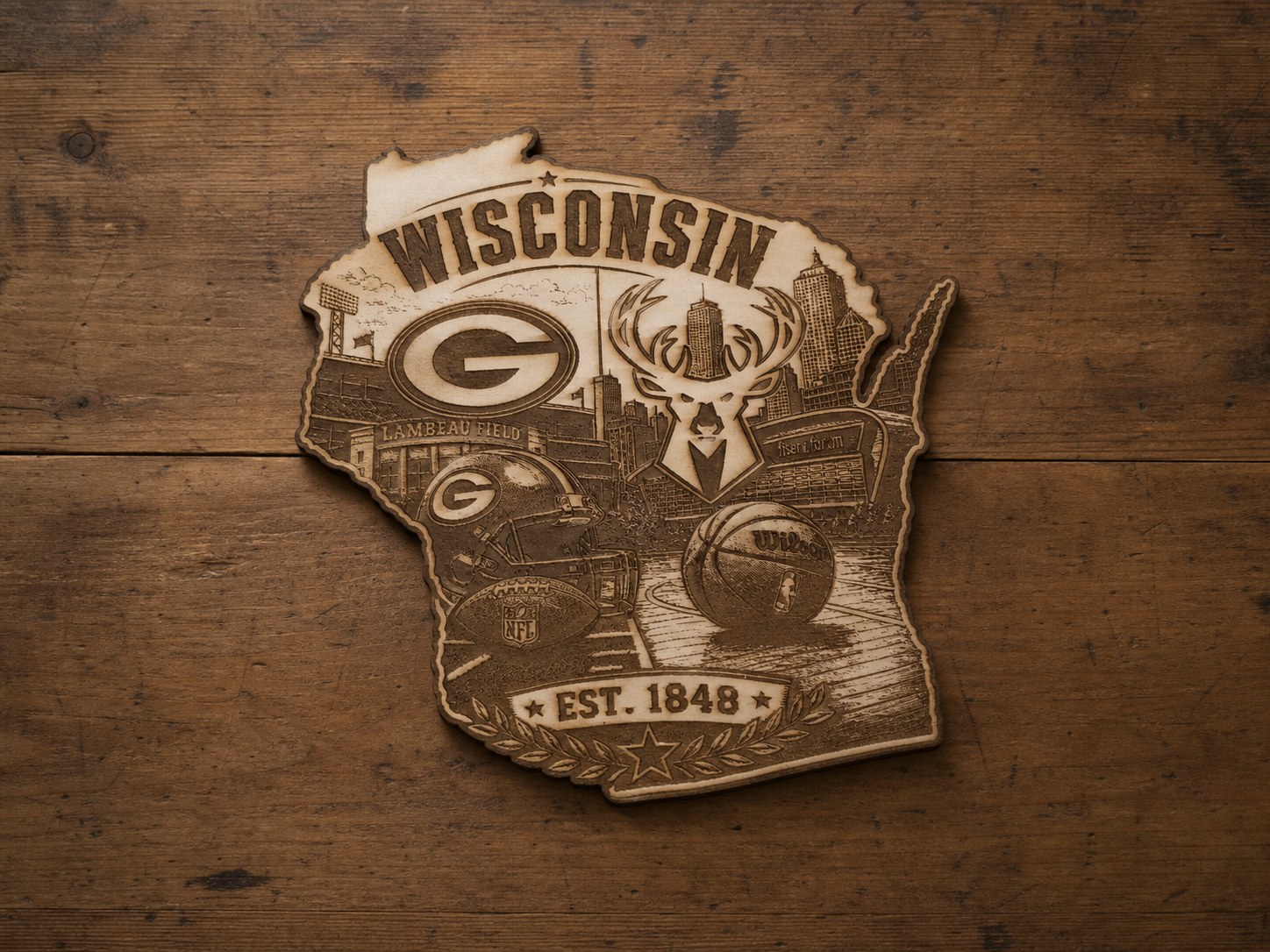 Wisconsin sports plaque